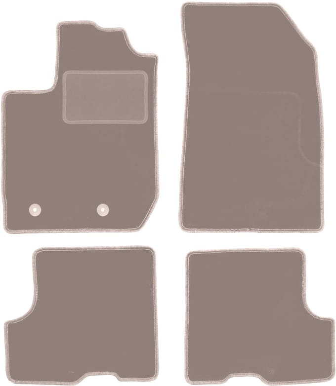 Beige veloursmatten voor: Dacia Duster II 2WD SUV (2018-)