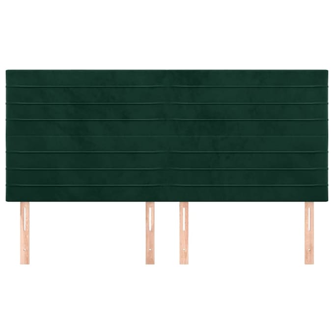 vidaXL - Hoofdbord - donkergroen - 160x5x118/128 - cm - fluweel