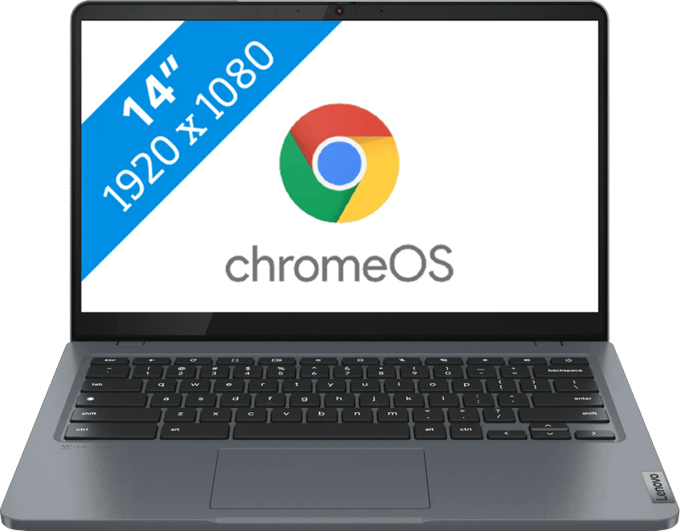 Lenovo IdeaPad IP Slim 3 Chrome 14IAN8 Intel Core i3 N-series i3-N305 Chromebook 35,6 cm (14") Full HD 8 GB LPDDR5-SDRAM 128 GB eMMC Wi-Fi 6E (802.11ax) ChromeOS Engels Grijs