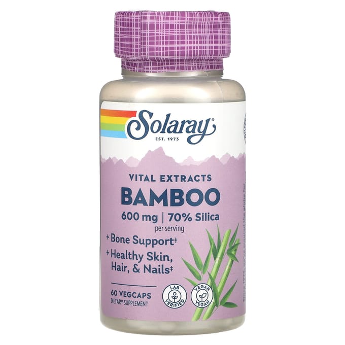 Bamboe Stengel Extract, 300 Mg, 60 Plantaardige Capsules