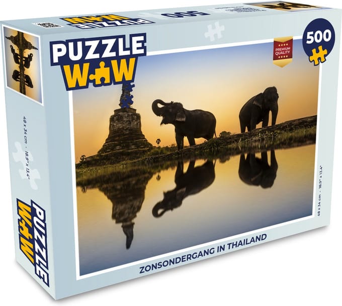 Puzzel Zonsondergang in Thailand - Legpuzzel - Puzzel 500 stukjes