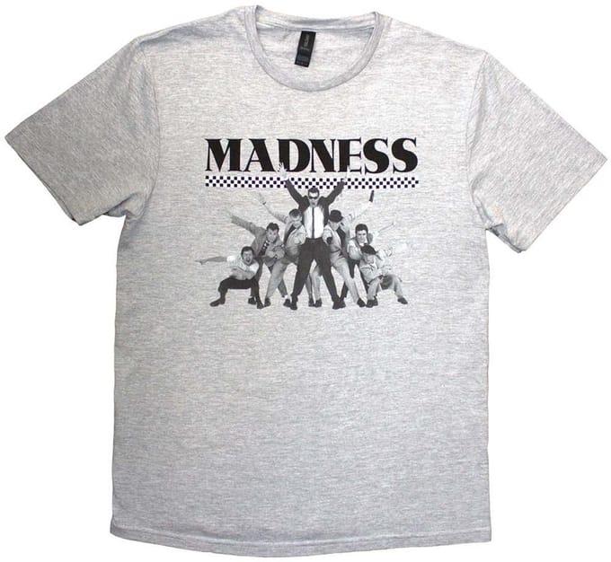 Madness - 7 Check Heren Tshirt - 2XL - Grijs