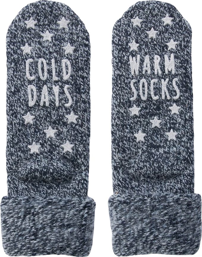 Wollen bedsokken met antislip – Blue – 35-38