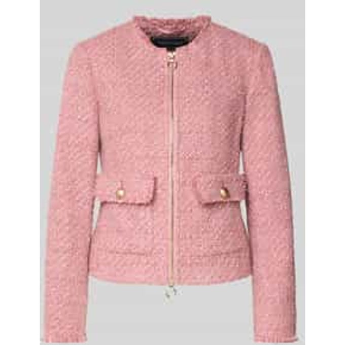 Blazer in bouclélook met ronde hals