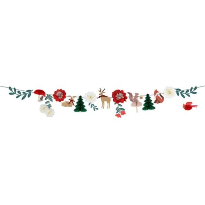 Meri meri kerst - slinger 3,2 m, winter woodland
