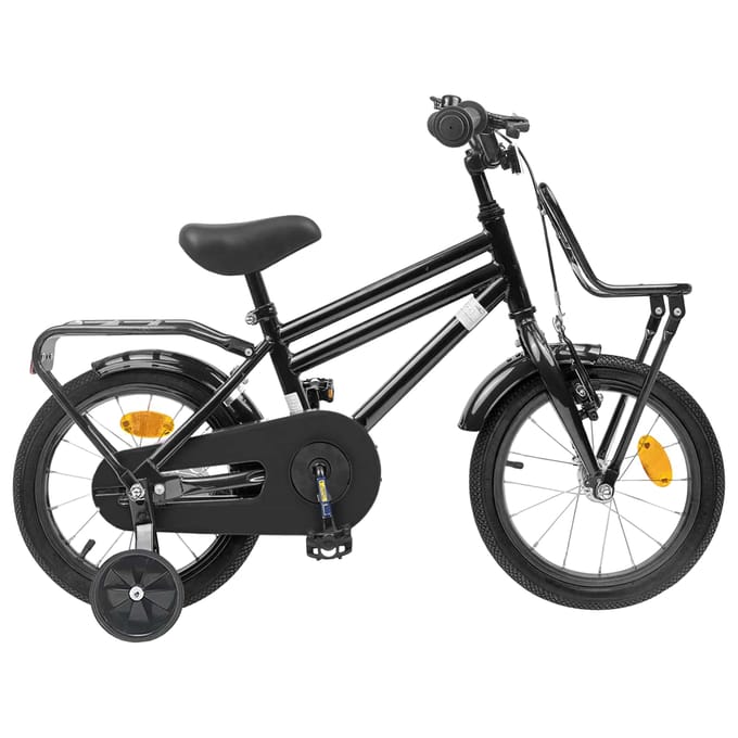 vidaXL - Kinderfiets - 12 - Inch - voor - 2-4 - jaar - oud - Zwart
