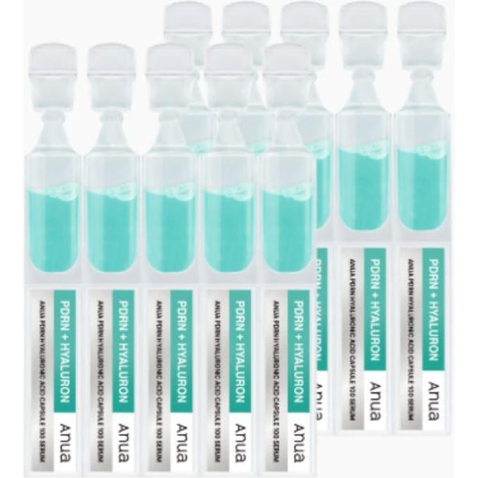 Anua Sérum Ampoule Capsule Acide Hyaluronique PDRN – Ampoule Hydratation Intensive & Soin Éclat 1ml x 10 white