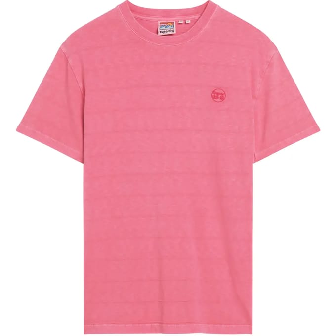 Superdry Organic Cotton Vintage Texture T-Shirt Desert Rose Pink