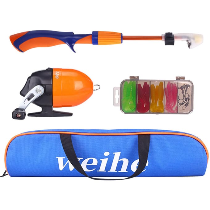 Kinderhengelset Draagbare Telescopische Hengel en Molen Combo Kit met Visdoos 1.5m