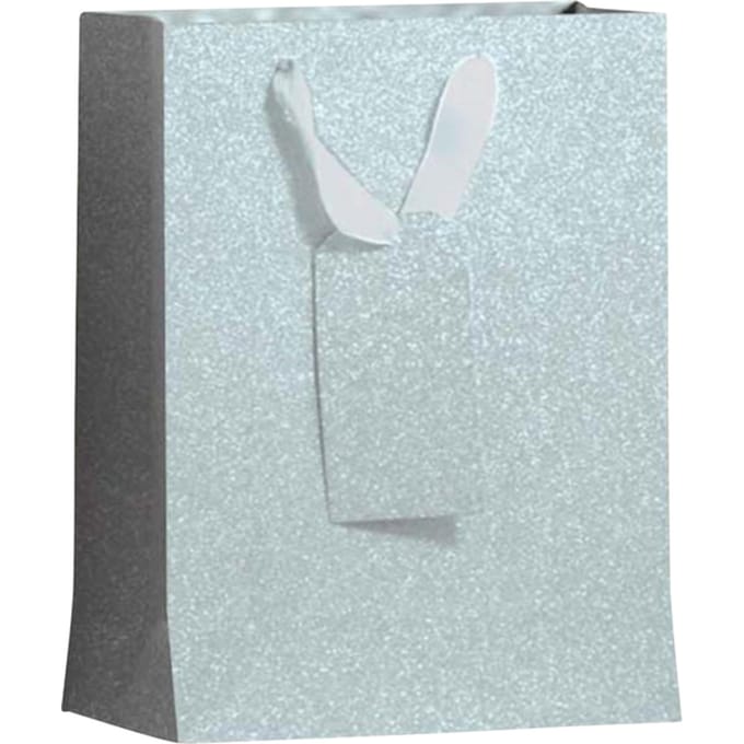 Cadeautas IG Group Zilver glitter 175x98x229mm | 48 stuks