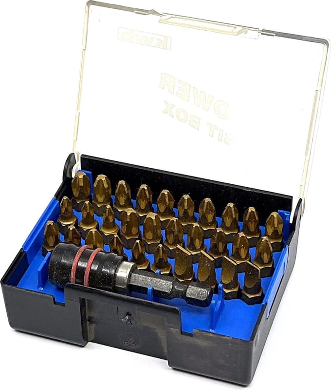 KWB bitset 31 delig - Pozidriv, Phillips, Sleufkop + Bithouder - Titan - Professionele kwaliteit - 164100