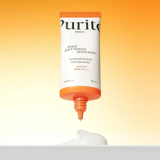 Purito, Daily Soft Touch Zonnebrandcrème, SPF 50+ PA++++, 60 ml (60 ml) x 1 STUKS beige