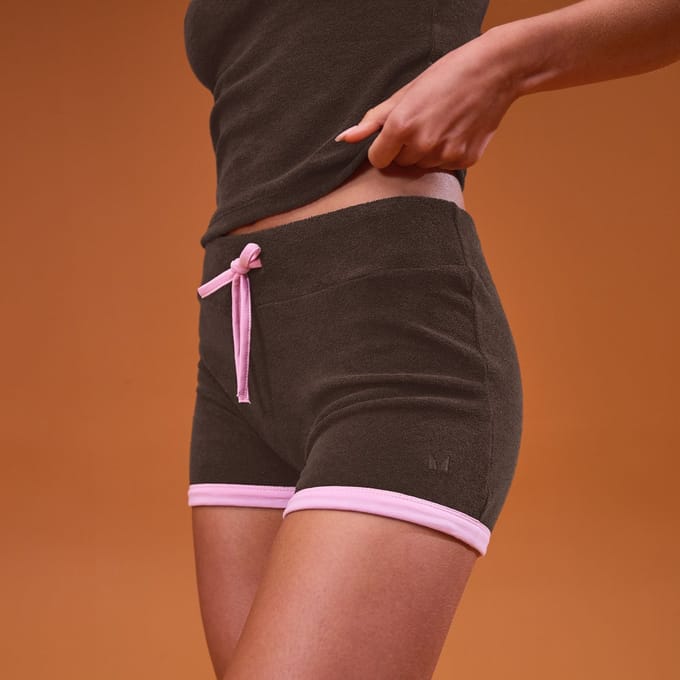 MP Women's Badstof Contrast Short - Cacao - M