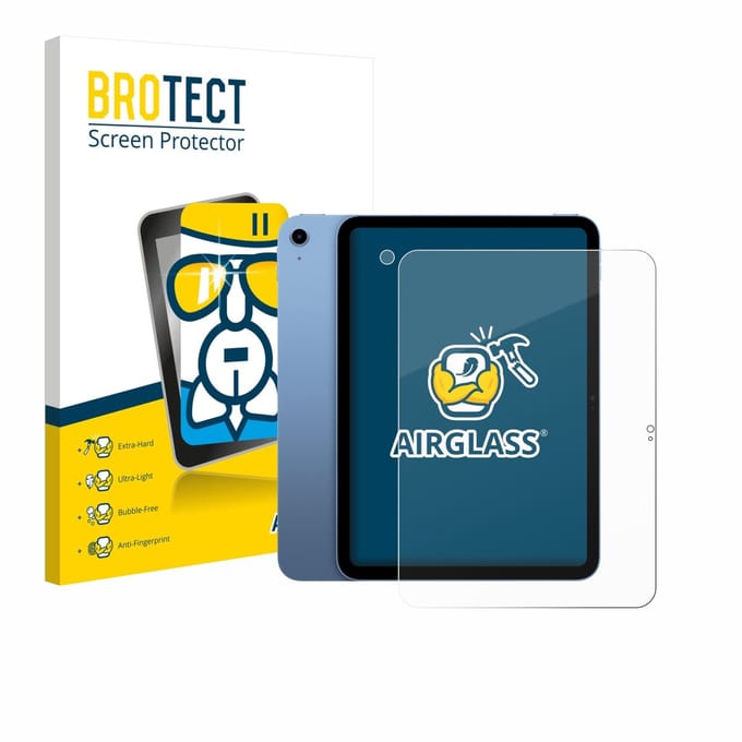 Screenprotector voor Apple iPad 10.9" 2022 10. Gen. (Voor+Camera) Beschermglas transparant
