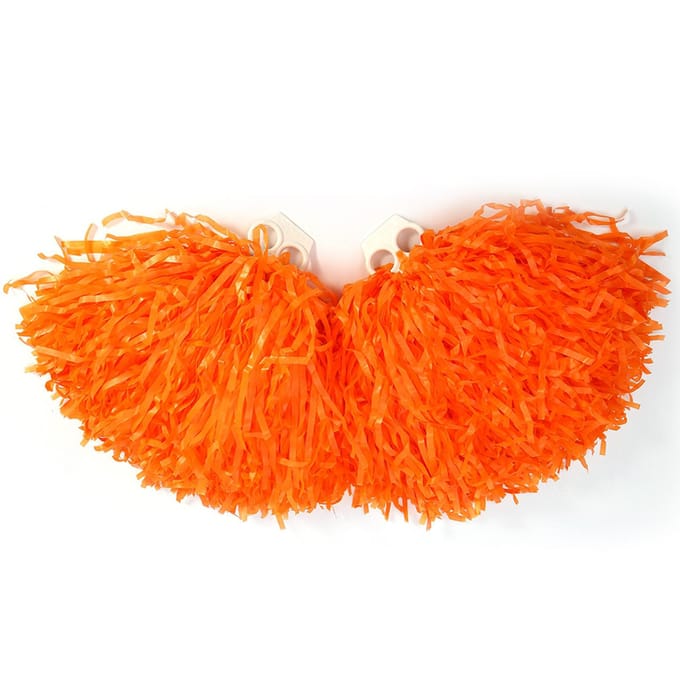 8 Kleuren 2 stuks Modieuze Cheerleader Pompons Sportfeest Dansaccessoires Orange red