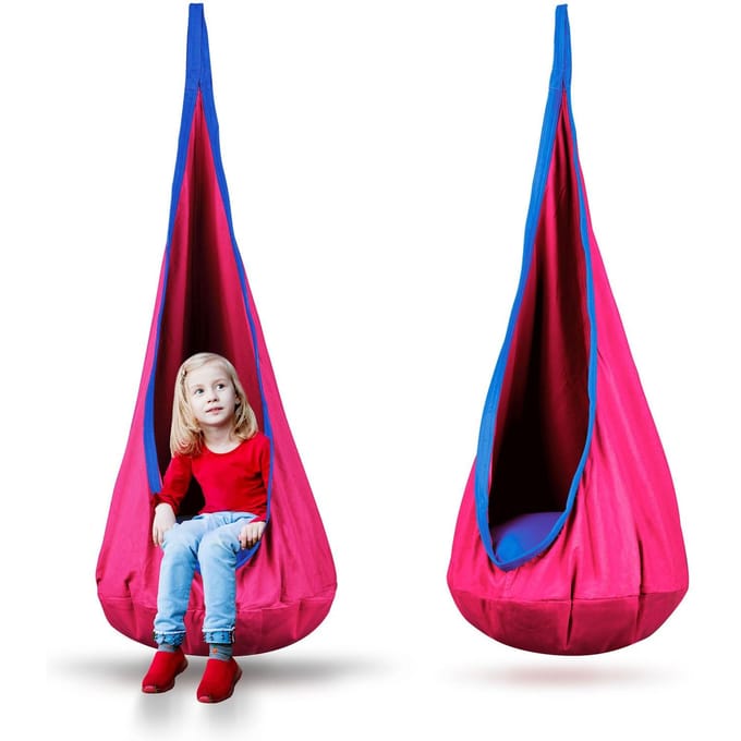 Neo-Sport roze hangfauteuil cocoon