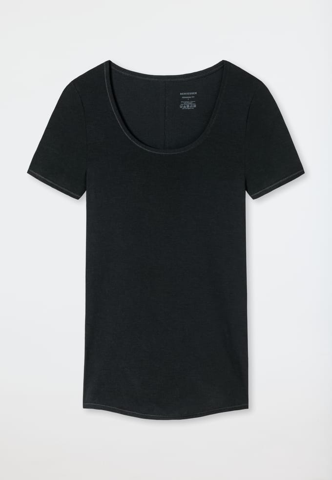 SCHIESSER Personal Fit T-shirt (1-pack) - dames shirt korte mouwen zwart