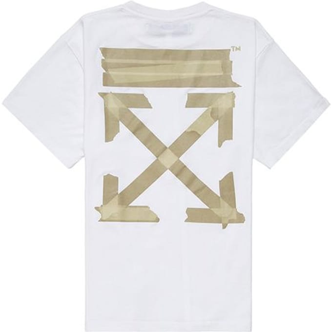 Off-White Tape Arrows Korte Mouw Overhemd Wit Heren Tops OMAA038R201850020148 S beige
