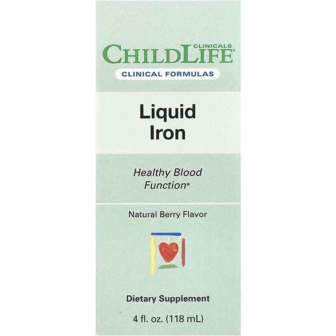 ChildLife Clinicals, Fer liquide, baies naturelles, 4 fl oz (118ml)