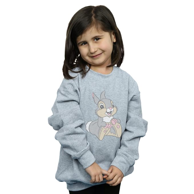 Disney Katoenen sweater Thumper voor meisjes (Sportgrijs)