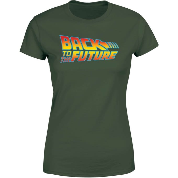 Back To The Future Classic Logo Women's T-Shirt - Green - XXL