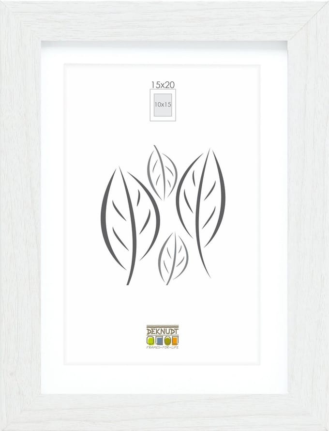 Deknudt S66KF1 P1 15x20 Wissellijst Papierformaat: 20 x 15 cm (b x h x d) 23.20 x 18.20 x 1.50 cm Wit