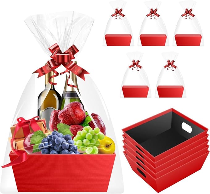 Geschenkmanden Leeg - Manden om te Vullen - Cadeaus Presenteren - 5 Stuks Set