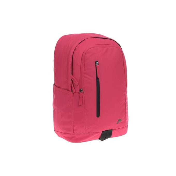Nike Kleine Logo Student Multi-Layer Effen Kleur Polyester Rugzak Unisex Rugzak Schokkend Roze BA5532-666 Impact Powder pink