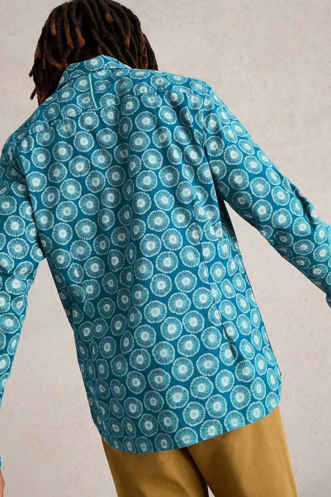 White Stuff Sprig Spot Printed Shirt Blue Multi Größe: M | Casual hemden Outlet | Herren | Blau