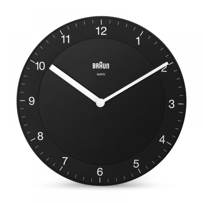 Braun BC06B - Wandklok - Analoog - Zwart