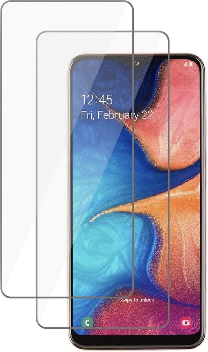 Screenprotector geschikt voor Samsung Galaxy A20e - Tempered Glass Screen Protector - 2 Stuks