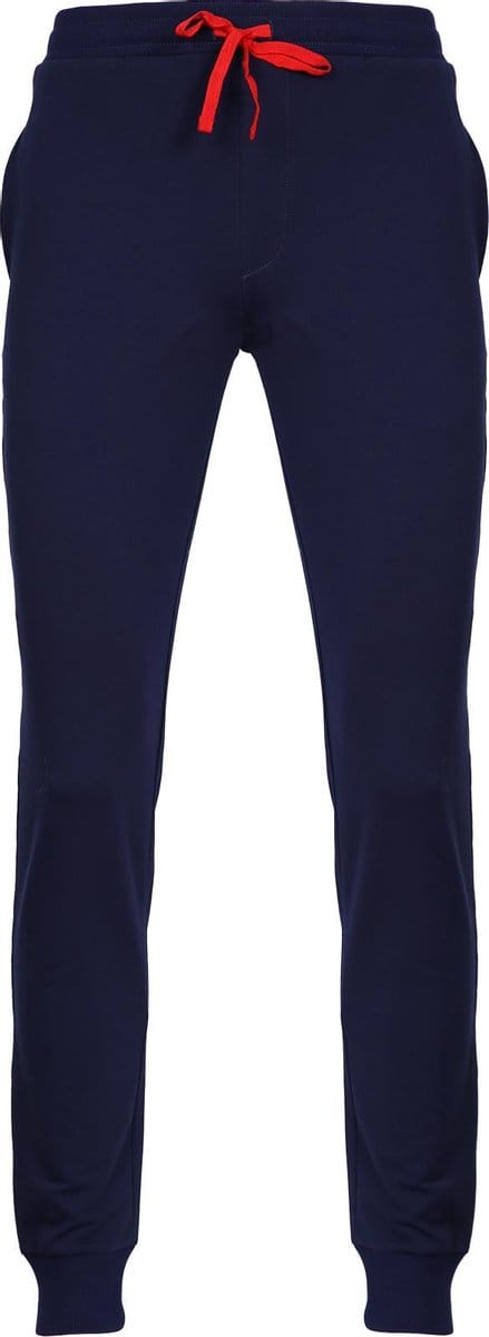 La-V pyjamabroek van sweatsof voor heren donkerblauw  M
