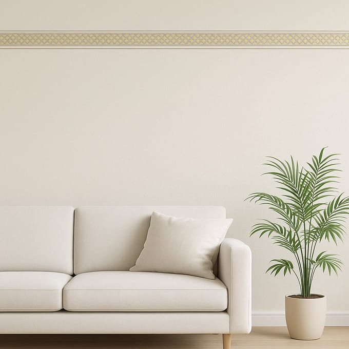 KLASSIEKE BEHANGRAND | Zelfklevend - goud zilver metallic - A.S. Création Only Borders 11