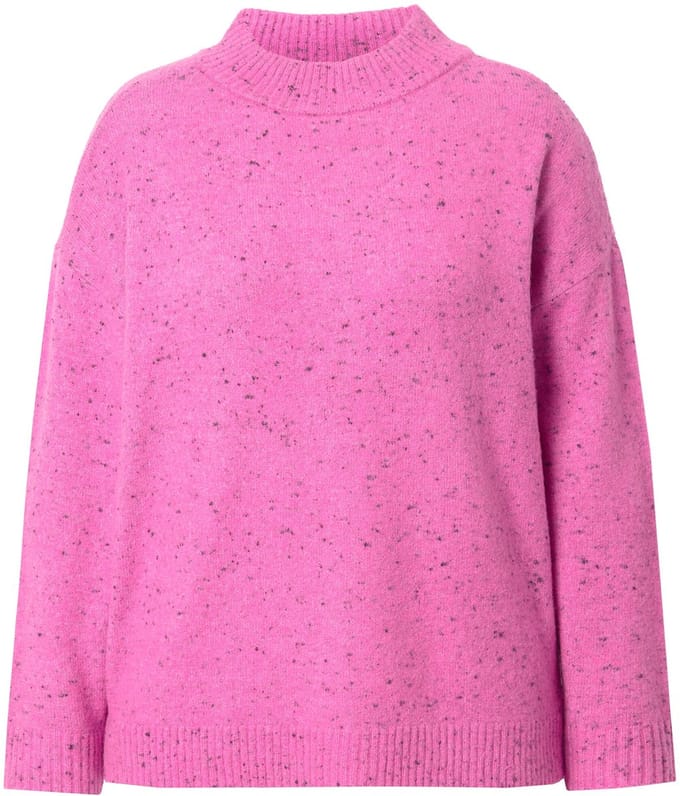 Studio Untold - Dames - Trui oversized gemêleerd breisel - Lichtroze - Maat 46+