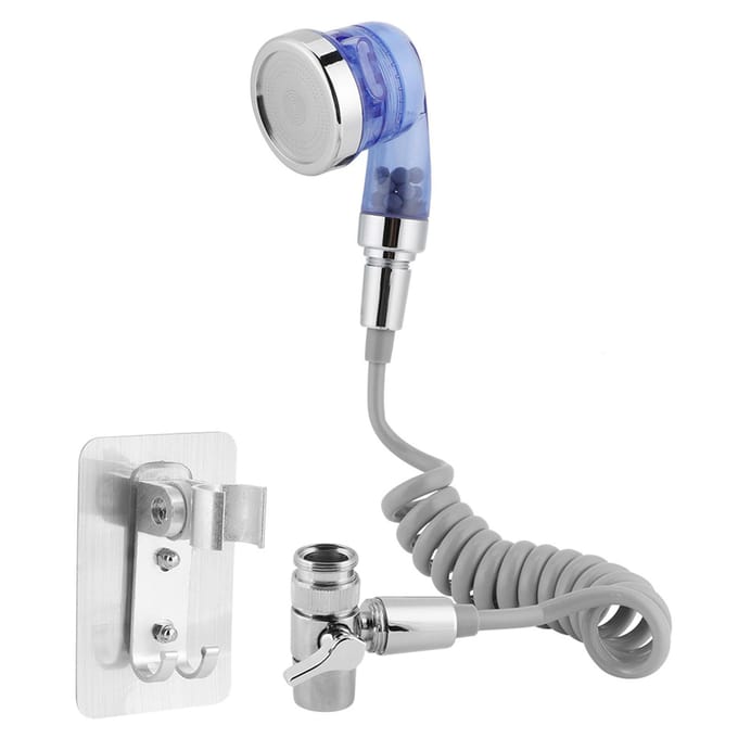 Huishoudelijke Handdouche met Druk, Handdouche Kraan Kit, Haarwasaccessoires white