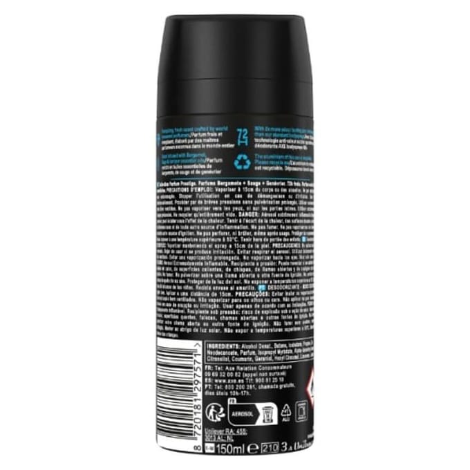 Deodorantspray - AXE - Aqua Bergamot - 150 ml - Prestige Parfum - Antitranspirant