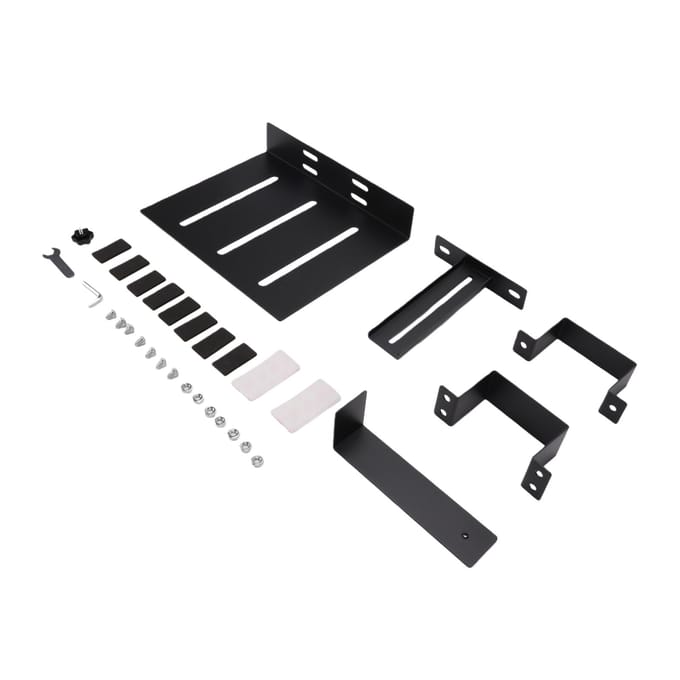 Support PC sous Bureau Sécurisé Résistant à la Rouille Robuste Support PC sous Bureau pour Ordinateur 80x50 black