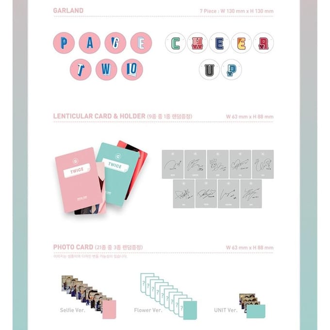 TWICE - PAGE TWO (Het 2e Mini-album) Pink Ver. blue