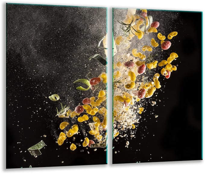 TMK ArtDeko - Snijplank - Glas - 2x 30x52 cm - Zwart