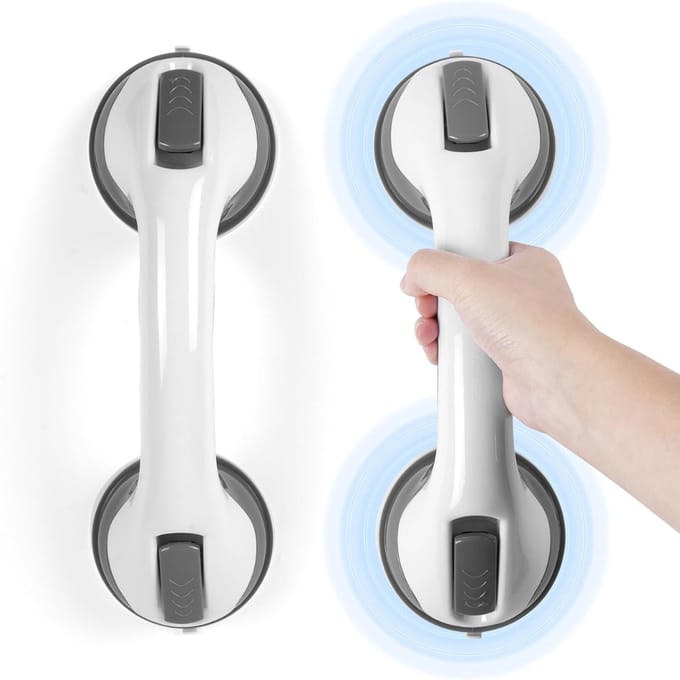 White-Label® Wandbeugel Badkamer – Zuignap Handgreep – Veiligheidsgreep Douche – Secure