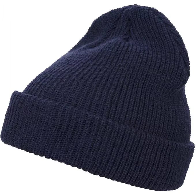 Flexfit - Long Knit Beanie navy one size Beanie Muts - Blauw