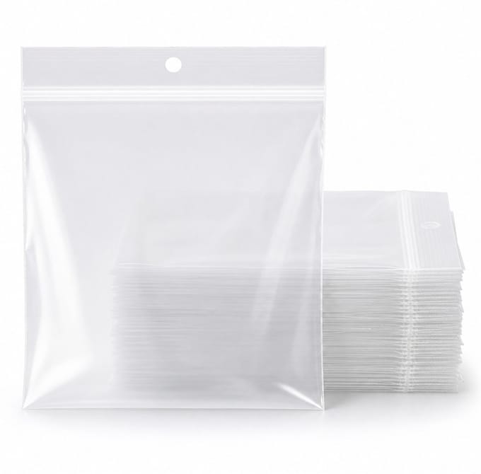 Inpakr Gripzakjes 60 x 80 mm - 1000 Stuks - 50 Micron - Hersluitbaar