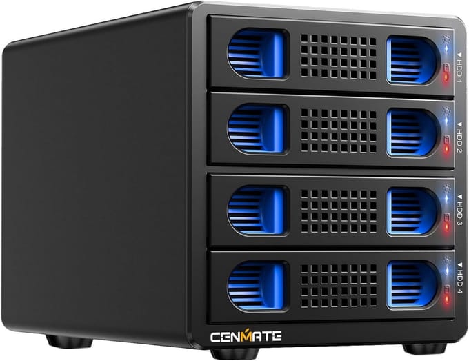 4-Bay RAID Behuizing voor 2,5/3,5 inch SATA HDD/SSD - 80TB Ondersteuning