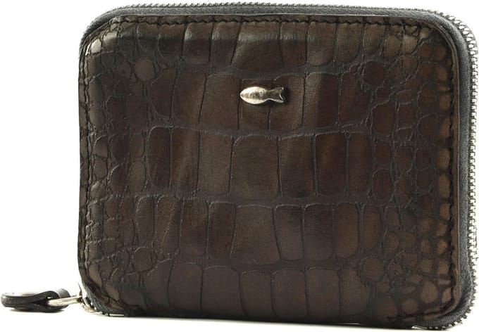 CAMPOMAGGI Leren Portemonnee Centaurus Wallet Grigio Donkerbruin