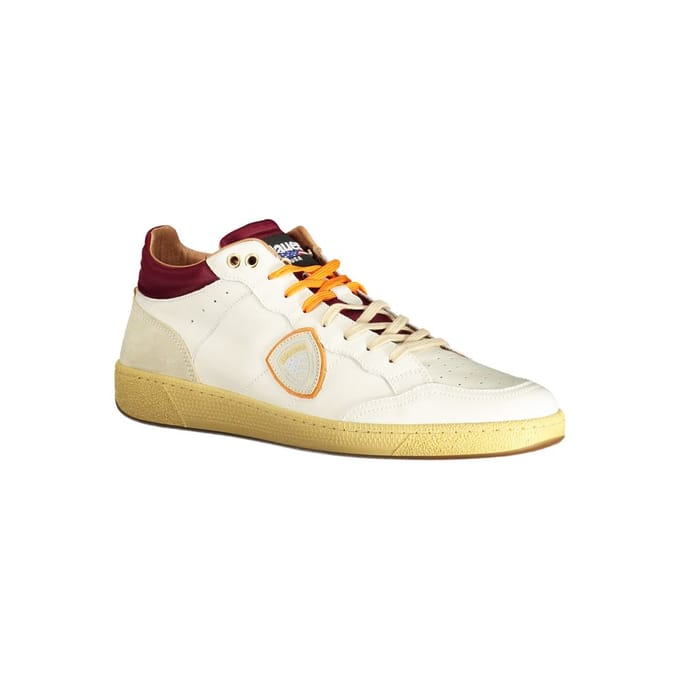 Blauer Witte Lederen Schoen voor Mannen