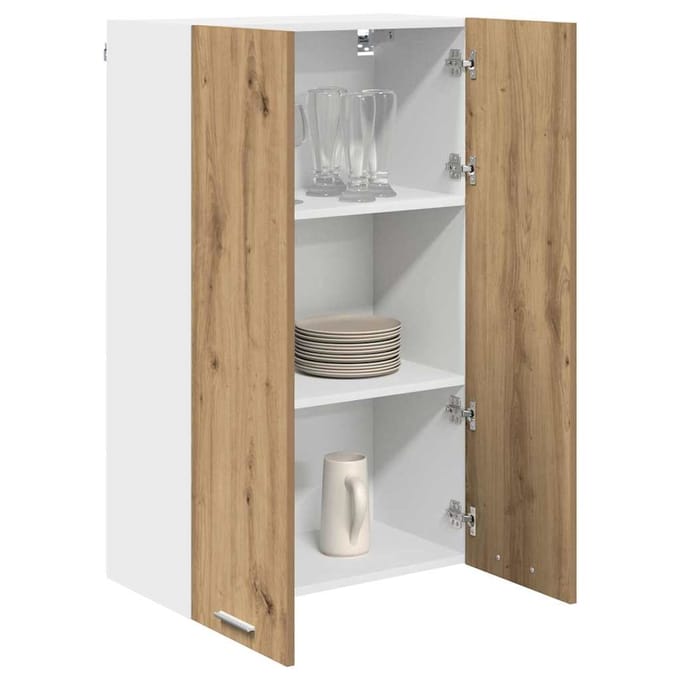 vidaXL - Hangkast - Artisan - Eiken - 60 - x - 31 - x - 100 - cm - Bewerkt - hout