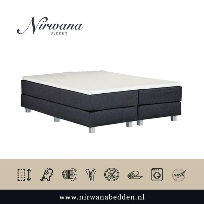150x200 Topdekmatras - Topper HR55 - Koudschuim Tencel - 12 CM - Nirwana Bedden