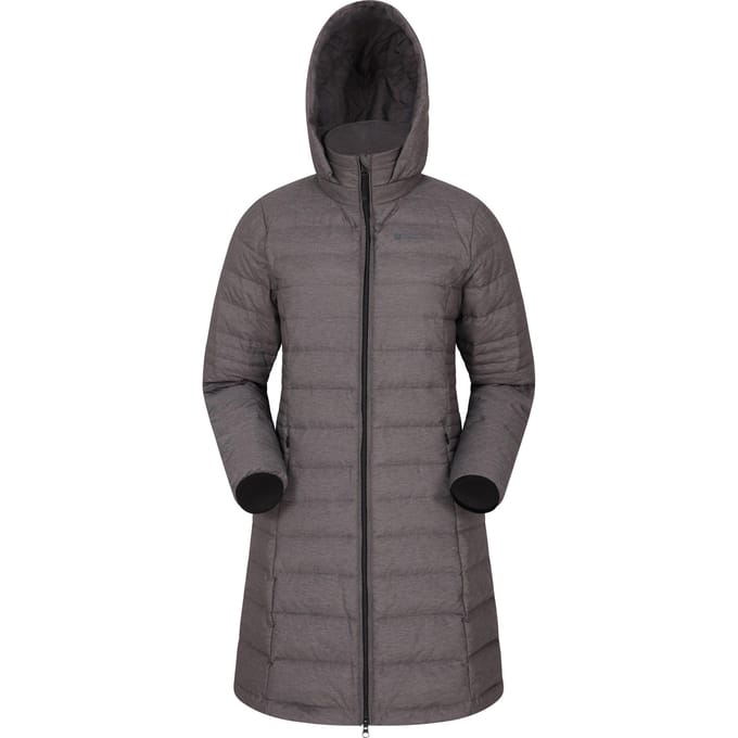 Mountain Warehouse Dames/Dames Furnace Down Gewatteerd jack met lange mouwen (Donkergrijs)