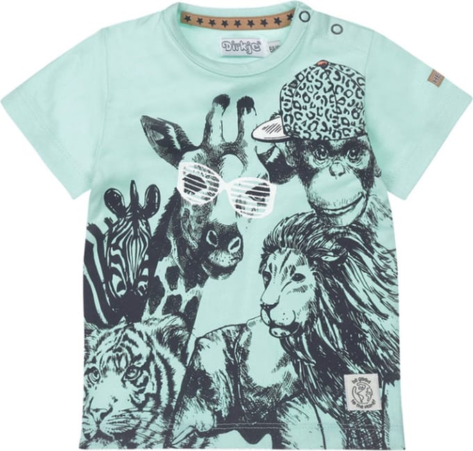 Dirkje - T-shirt - Mint - Groen - Dieren - Maat 56