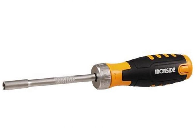 IRONSIDE Magnetische Ratelschroevendraaier + 12 Bits | Efficiënt en Veelzijdig Gereedschap voor Elke Klus